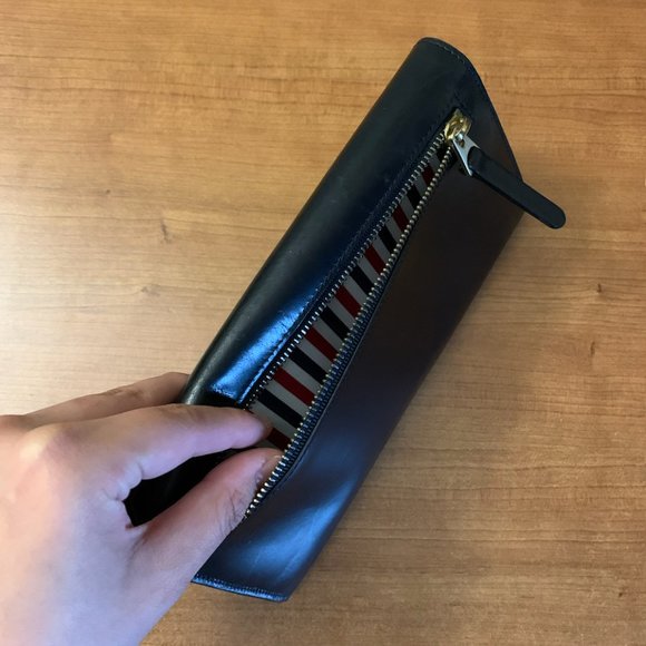 OFFICIAL Thom Browne Black Leather Clutch - Picture 6 of 6